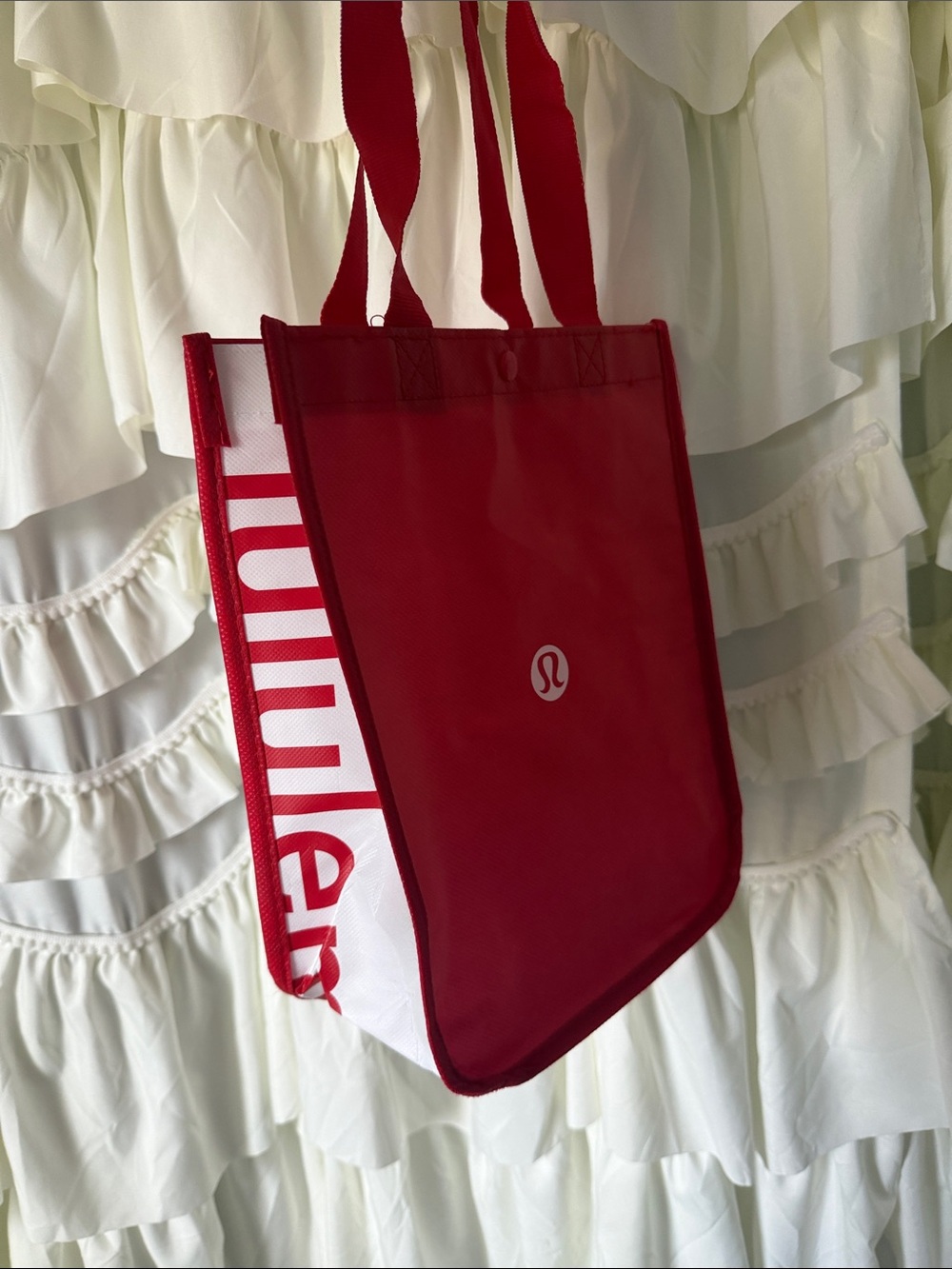 lululemon athletica Red Logo Tote Bag